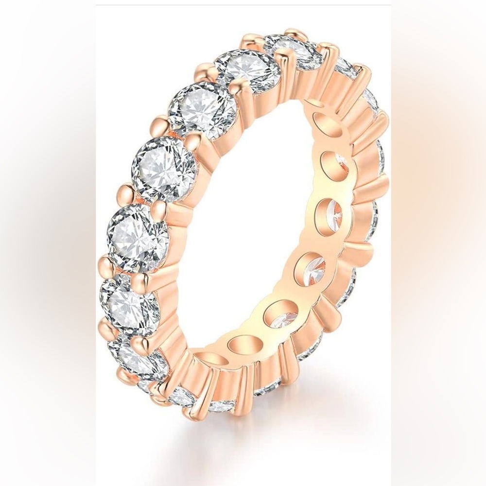 NWT 14k rose gold plated women’s Eternity Ring
